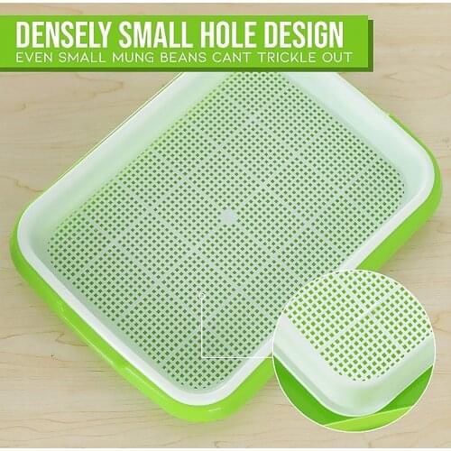 Seedling Tray Double Layers Seed Planting Sprout Plate Vegetable Nursery Grow Tray