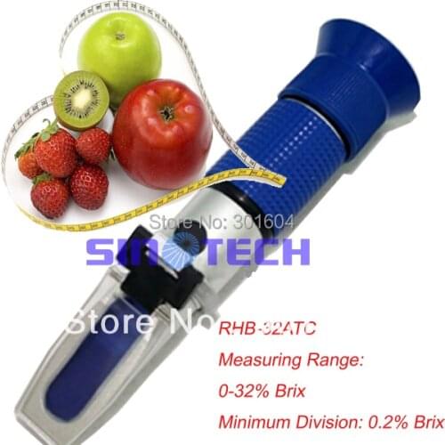 Hand held brix 0-32% cuttling liquid Refractometer RHB-32ATC (blue grip) with Automatic temperature compesation