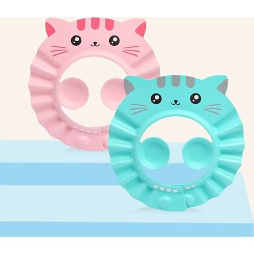 New Baby Shower Cap Hair Wash Hat For Newborn Infant Ear Protection Safe Unisex Kids Adjustable Bath Head Cover Children Sun Hat