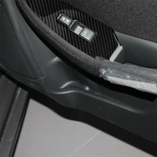 Carbon Fiber Co-pilot Side Door Lift Control Cover Trim for Nissan 370z 2009+ Interior Decoration Car Accessories Stickers LHD