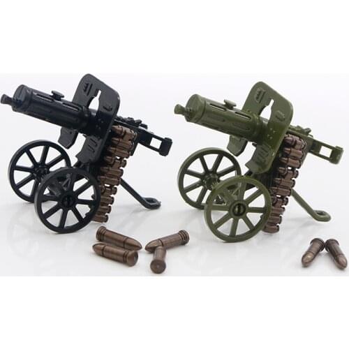 Military WW2 Vehicle Tank Machine Gun Building Blocks Army Soldier Weapon Cannon Bullet Bricks Construction Toys Boys Gift