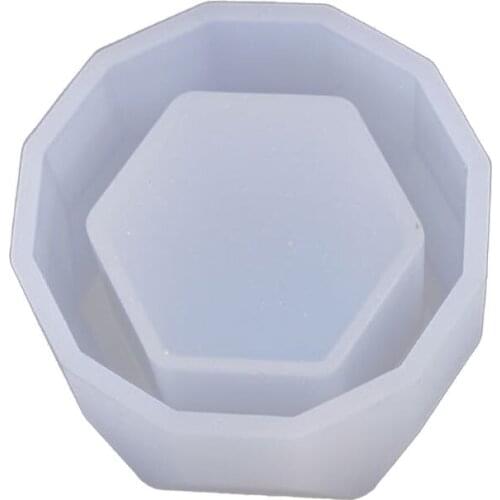 Crystal Epoxy Resin Mold Hexagon Cup Casting Silicone Mould Craft Making Tool