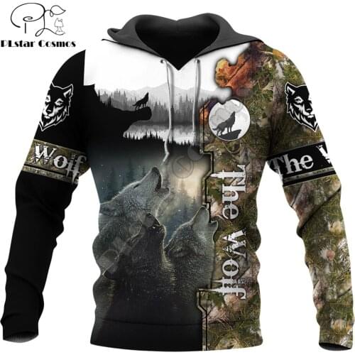 Winter Wolf Hunting 3D All Over Printed Unisex Deluxe Hoodie Sweatshirt Casual Tracksuit Zip Jacket sudadera hombre DW0355