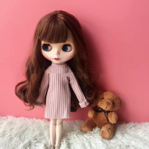 1/6 bjd blyth doll clothes Pullip Doll Accessories Fashion colorful sweater for 30cm doll blyth clothing for barbie