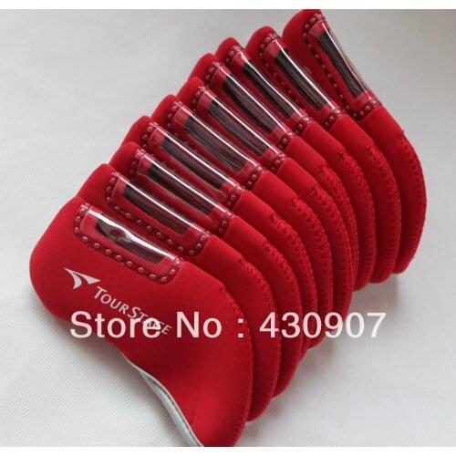 10pc/set Red Tour Stage Iron Head Covers for tourstage iron sets golf covers