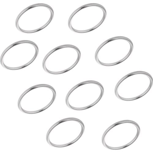10pcs Durable Marine 304 Stainless Steel Welded Polished Round O Rings Boat Rigging Hardware