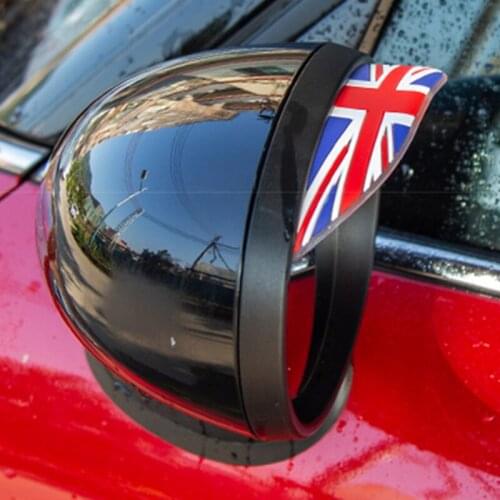 2pcs Universal Car Rearview Mirror Rain Eyebrow Shade Baffle Visor Waterproof Silicone Cover For Mini Cooper R56 R60 F54 F56 F60