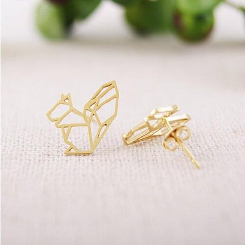 30Pairs Wholesale Mix Color Gold Color Cute Animal Squirrel Post Studs Earring Women Casual Jewelry Best Shopping