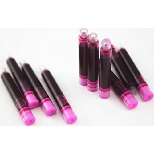 30 PCS Disposable Pink Fountain Pen Ink Cartridge Refills Length Fountain Pen Ink Cartridge Refills caliber 3MM