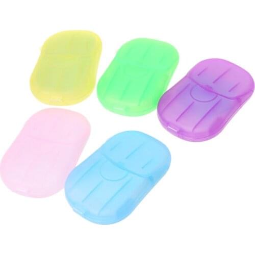 5 Box Portable Soap Paper Outdoor Travel Camping Washing Hand Clean Wash Care U2JB