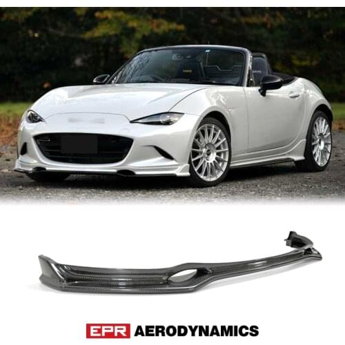 Car-styling For Mazda MX5 ND5RC Miata Roadster ESQ Style Carbon Fiber Front Lip Glossy Finish Bumper Splitter ND Tuning Spoiler