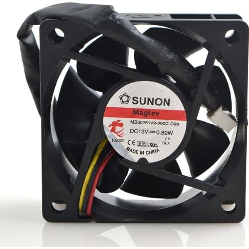 FOR sunon 6025 MB60251V2-000C-G99 12V 0.89W 6cm Silent cooling fan