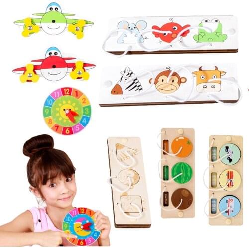 Children Busy Board DIY Toys Baby Montessori Sensory Activity Board Accessories Fine Motor Skill Alarm Clock Cognition Toy Games