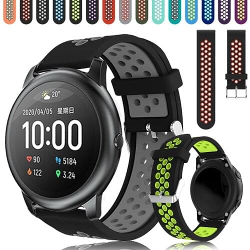 Double Color Silicone Strap For Haylou Solar LS05 Smart Watch Sport Wristband Straps For XiaoMi Haylou Solar Watchband Correa