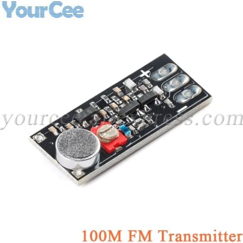 FM Transmitter Wireless Microphone Surveillance Frequency Board Module For Arduino Adjustable Capacitor DC 100M 800M 85-115MHz