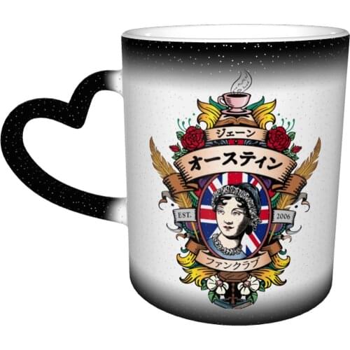 Jane Austen Mug Kawaii Ceramic Mug Tea That Changes Color Creative Cups
