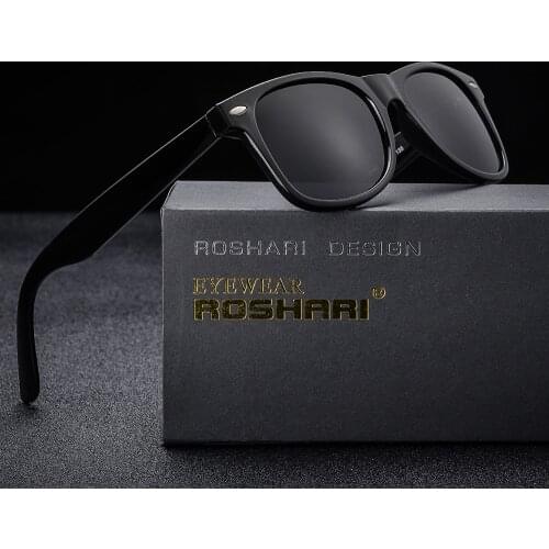 RoShari Classic Polarized Sunglasses Retro Unisex Glasses for Men and Women A01-2140