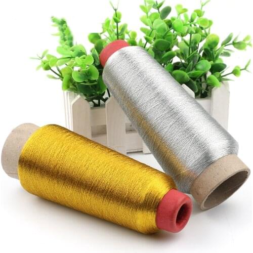 150d Sewing Machine Cone Threads High Quality Polyester Overlocking All Purpose Golden Silver Color Sewing Thread