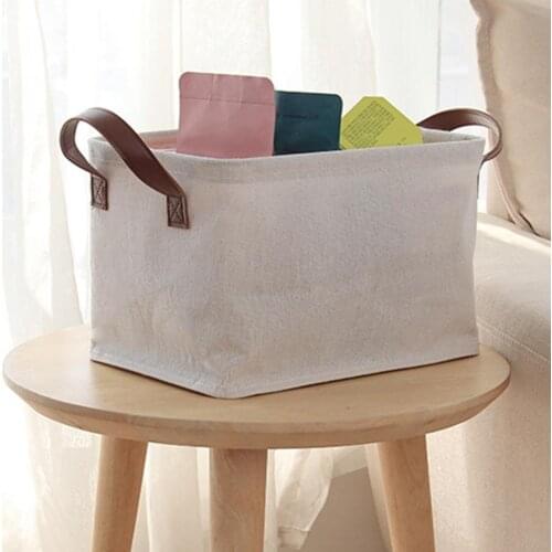 Storage Bins Laundry Basket Foldable Storage Basket Dirt-proof Cotton Flax Kids Room Toy Laundry Bag for Bedroom