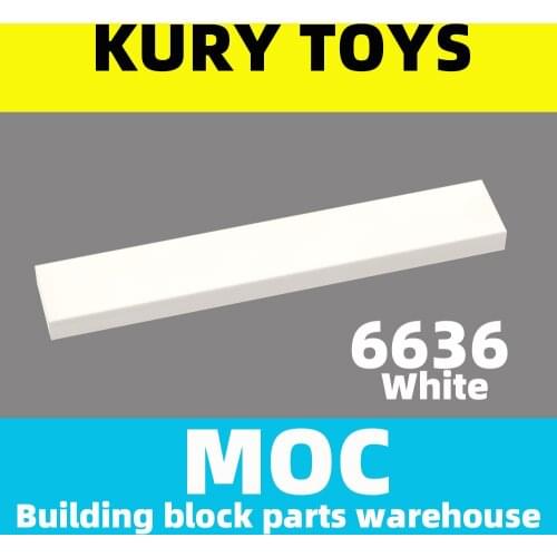 Kury Toys DIY MOC For 6636 100pcs Building block parts For Tile 1 x 6 For toy brick