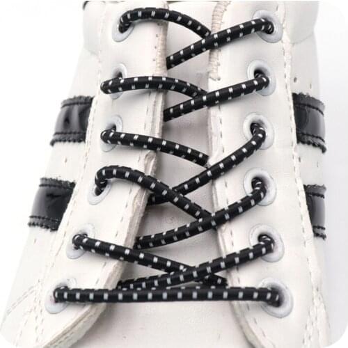 Coolstring Best Shoe Accessories 3MM Reflective&Elastic Shoelaces Trendy Men Women Sneaker 2021 Sport Leisure Block Nice Ropes