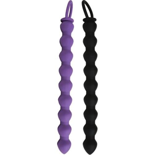 Soft Silicone Dildo Anal Plug Beads Long Orgasm Vagina Clit Pull Ring Ball Butt Adults Product Gay Women Stimulator Sex Toys