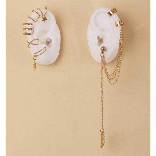 50076 new ear clip set without ear hole 7-piece creative simple alloy Earring Set