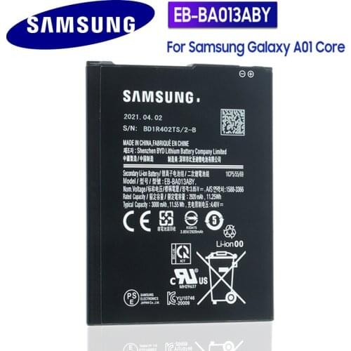 Original Replacement Battery EB-BA013ABY For Samsung Galaxy A01 Core Authentic Phone Battery 3000mAh