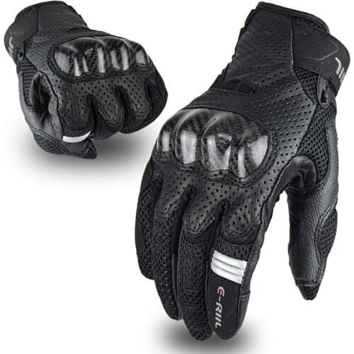 Summer Breathable Motorcycle Glove Carbon Fiber Protection Moto Motorbike Riding Glove Touch Screen Motocross Glove Moto Guantes