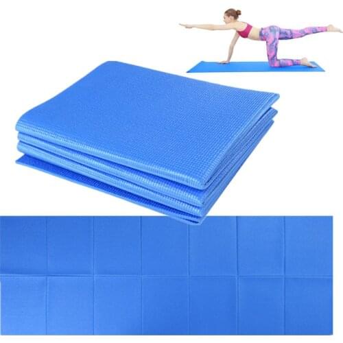 Portable PVC Folding Yoga Mat Non-Slip Sport Gym Pilates Body Building Fitness Yoga Mat Exercises Equipment