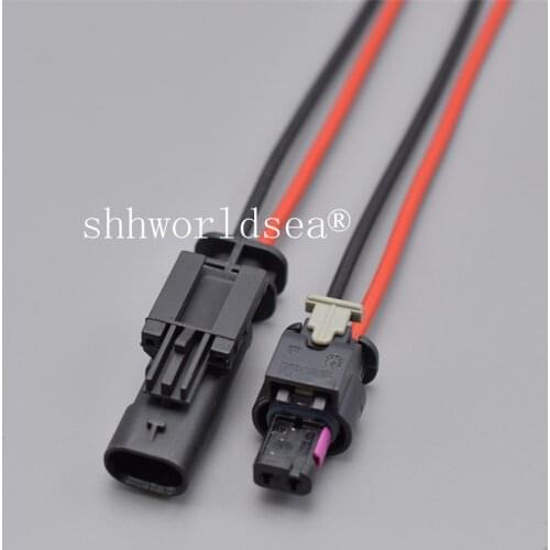 Shhworldsea 2 pin 1.2MM Auto Fuel Injector Connector Waterproof Impact Sensor Plug For VW Audi 4F0973702 0-2112986-1 1-1718643-1