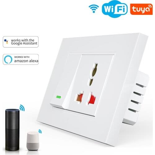CBE Tuya Wifi Smart Switch Sockets Wireless Smart Switch Voice Remote Control Push Button for Alexa Google Home and Hotel