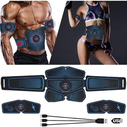 Toner Massage Trainer Exercise Belt USB Charging Home Fitness Abdominal Muscle Stimulator Easy Operate Fat Burning Effective Gym