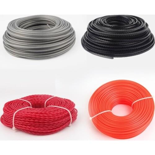 Mower rope grass cutter nylon mowing head line import mowing line 450g 2.4 3.0 mm steel wire spiral serrated Square Round