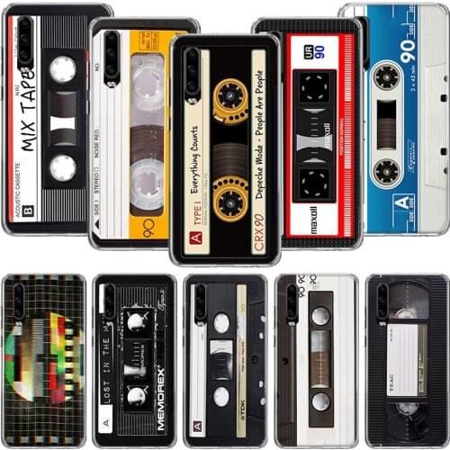 Vintage Magnetic Tape Cassette Phone Case For Huawei P30 P40 P20 P10 Mate 20 10 30 Lite Pro P Smart Z Plus Printing Cover Coque