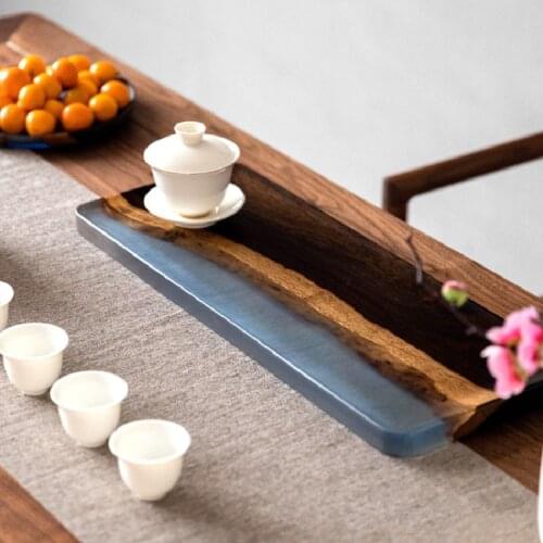 Japanese Wooden Tea Tray Eco Friendly High Quality Large Luxury Coffee Tea Trays Serving Plateau De Service Teaware DG50CP