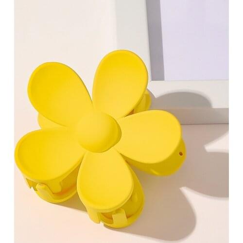 2021 New Fashion Hair Claws Women Candy Colors Hair Clamps Hairdress Solid Hairpins Flower Shaped Hair Accessories Headwear