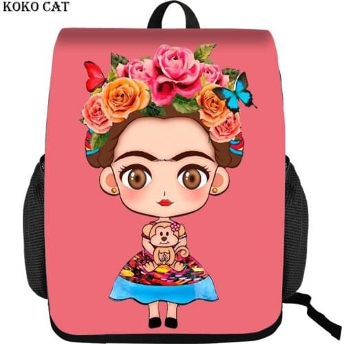 Afro Lady Girl Backpack Africa Beauty Princess Girls Children School Bags for Teenager Brown Book Bag Mochila Infantil Escolares