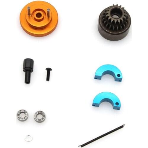 1Set Flywheel Clutch Bell 16T 21T Shoes Spring Ball Bearings Nitro Engine Parts Q6PD