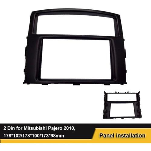 2 Din Car Radio Fascia fit for Mitsubishi Pajero Radio DVD Stereo Panel Stereo Dash CD Facia Trim Install Frame Kit trim Bezel