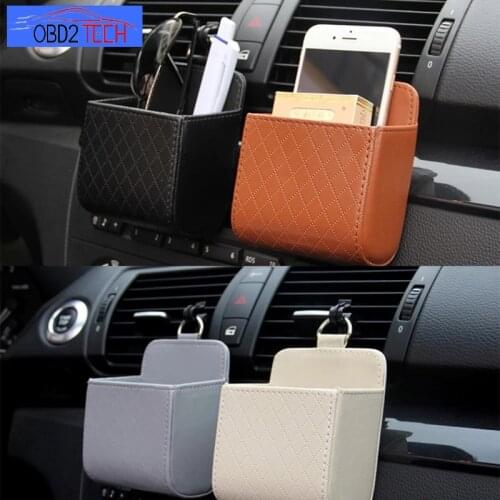 Car Storage Bag Multipurpose Runk Organizer Large Capacity Folding Leather Organizer Box Glasses Phone Holder Car Accessories