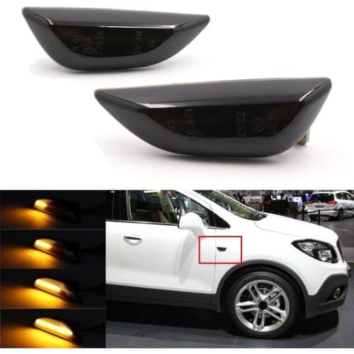 Car Dynamic LED Turn Signal Side Marker Light for Opel Mokka X Chevrolet Trax 2013-2019