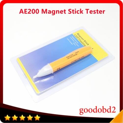 AE200 Auto Car Magnet Stick Tester Non-Contact LED FlashLight Automobile Relay Testing Magnetic Gauss Testing Pen