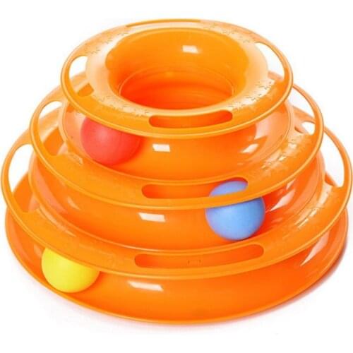 Tower Of Tracks 3 Layer Cat Toy Set-Orange
