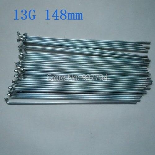 Shipping free cycling wheel spokes 13G 148mm / ebike silvery zinc-plated nipples and spokes G-L044