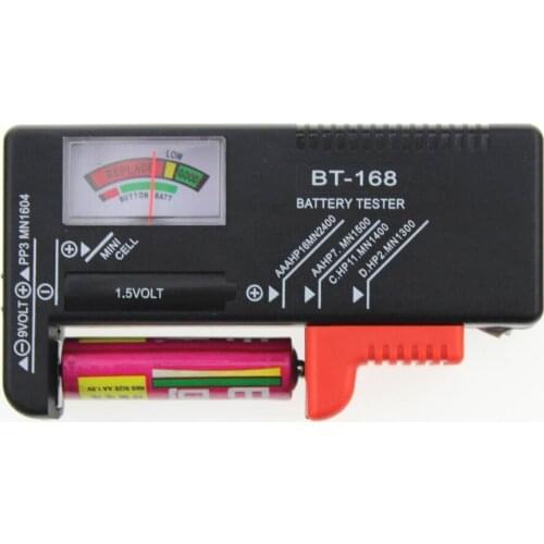 BT168 Digital Battery Tester Volt Checker for AA AAA 9V Button Multiple Size Battery Tester Voltage Meter Tools