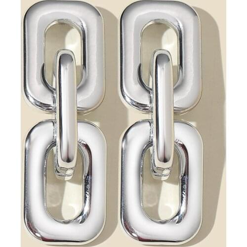 CWEEL Earrings For Women Retro Fashion Punk Style Boho Jewelry 925 Silver Plated Needle Earring Accessories