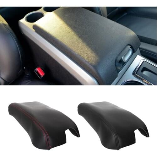 For Ford F150 2009 2010 2011 2012 2013 2014 Microfiber Leather Car Center Armrest Console Box Lid Pad Cover Trim