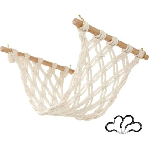 Macrame Fruit Hammock Under Cabinet- Fruit Bowl Replacement - Home Organization Fruit Holder Net