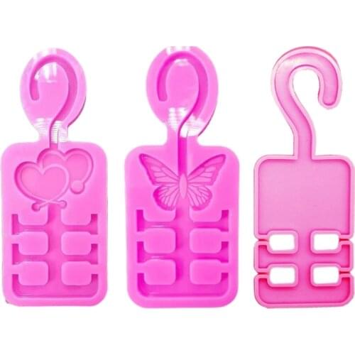 Hook up Casting Silicone Mould DIY Crafts Making Tool Glossy Car Hanger Epoxy Resin Mold